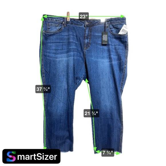 Kut From The Cloth Women's Jeans 24W Blue Reese Ankle Straight Leg High Rise - Picture 11 of 11